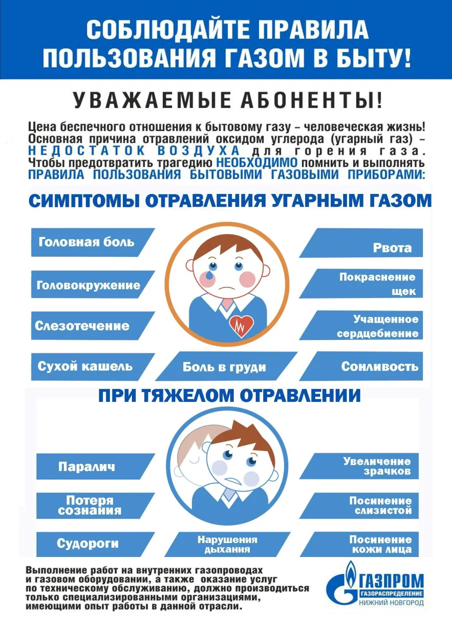 Администрация городского округа город Выкса доводит до сведения жителей , что неисправность газового оборудования может привести к утечке газа с трагическими последствиями